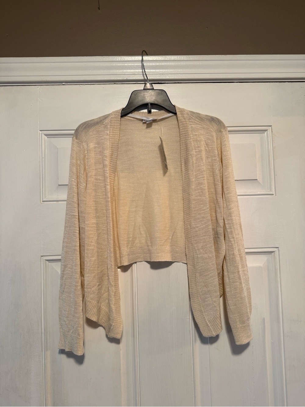 torrid Cream Open-Front Lightweight Cropped Cardigan
